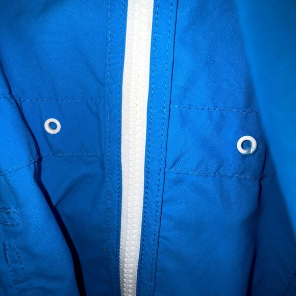 LL Bean Womens Jacket Plus Size 3X Blue Zip Front Windbreaker Outdoor Utility - Picture 14 of 14